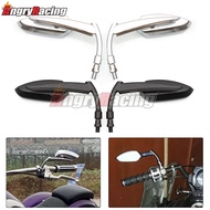 Cruiser รถจักรยานยนต์ดัดแปลงโลหะกระจกมองหลังสำหรับ Honda Steed 400 600 Magna250 750 Shadow 400 750 Drag Star V-Star Vulcan