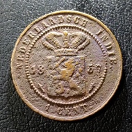 koin kuno 1 Cent Nederland indie tahun 1857 Tp-264