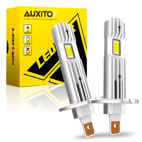 AUXITO Car LED Light H1 Mini Headlight Bulbs Fanless for Ford Fiesta MK7 Focus MK3 Mondeo MK4 BMW E5