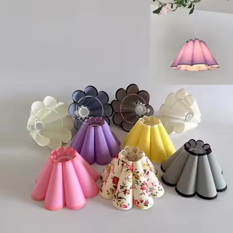 Petal Design Table Standing Lamp Shade Girl Bedroom Bedside Lamp Cover Home Dining Room E27 DIY Deco