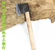 W Woodworking Axe Axe Sickle Hand Forged Carbon Steel Axe Falling Wood Knife Wooden Handle Garden Pi