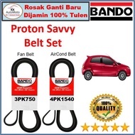 BANDO - Proton Savvy Bando Original Alternator Fan Belt  Air Con [ 3PK750 + 4PK1540 ]