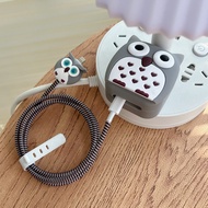 Owl Pattern Charger Cover TPU Charger Case Charger Protector Compatible with iPhone 35W Official Cha