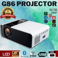 5 Years Warranty  6000 lumens G86 Projector FULL HD 1080P Android Mini Projector WIFI LCD Led A80 Protable Projector g