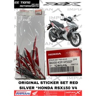 STICKER SET SILVER RED *86000-K2P-M50ZF FOR HONDA RSX150 V4 ORIGINAL BSH HONDA SPAREPARTS LAST STOCK