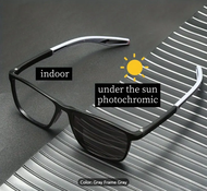 ORTS  Anti-blue Light Men's Glasses +1.0 To +4.0 Photochromic Glasses Distance and Near Dual-use Sports Non-slpi