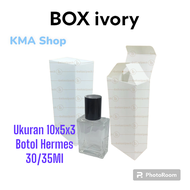 Box parfum hermes 30ml bahan ivory putih polos