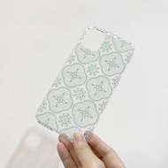 【現貨-NX背板】印花樂X犀牛盾-iPhone/玻璃海棠/背蓋透明粉綠