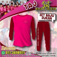 |TAJ|TSHIRT TADIKA SEKOLAH AGAMA JOHOR|TAJ MAROON DARK PINK|SET BAJU SELUAR KAIN COTTON|SIZE 26-M|JO