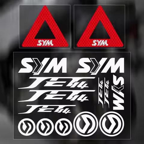 For SYM Sym Jet 14 125 SYMPHONY 125 Reflective Motorcycle Stickers Set Moto Scooter Helmet Body Deco