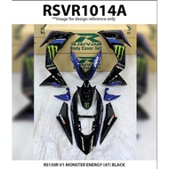 Rapido Cover Set Honda RS150R V1 V2 V3 Monster Enegry (47) Black Hitam Chupa Chups White Red Blue Yellow Chrome Body Set