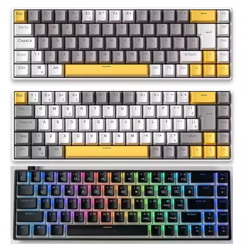 Spanish Mechanical Keyboard Spanish ISO Layout Portuguese Russian Gaming Keyboard RGB Backlit Transl