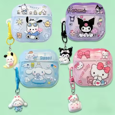 3D Sanrio Hello Kitty Melody Cartoon Earphone Case For AirPods Pro3 4 Cute Cases for AirPods Pro 3 2