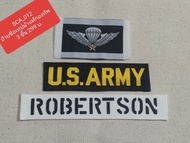 อาร์มป้ายชื่อขาว-ปั้มหมึก เสื้อทหาร OG-107 P58P63P64M51M65 #USARMY #KOREANWAR #VIETNAMWAR