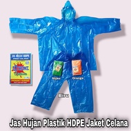 Jas Hujan Setelan kombinasi (Jaket + Celana) Jas Hujan Plastik HDPE extreme