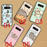 Black Soft Case Samsung Galaxy S6 S7 Edge S8 S9 Plus Note 8 9 Pusheen Cat