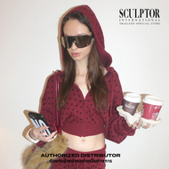 SCULPTOR® เสื้อฮูดดี้ Snowflake Knit Zip-Up