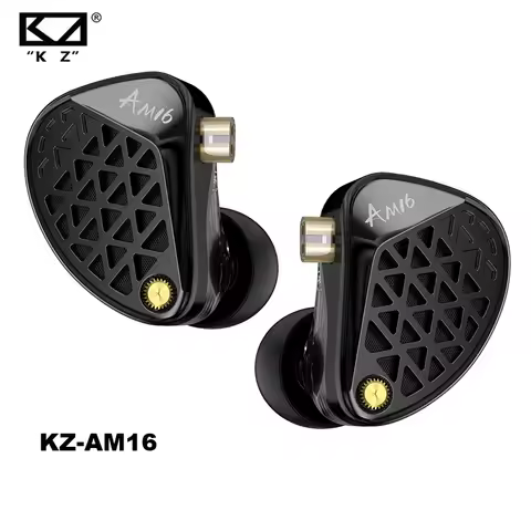 NEW KZ AM16 16 Drivers Professional Hi-Fi IEM Ergonomic Design Wired Earphone with Bass-Enhanced/Bal