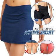 Speed Dry Fitness Sports Short Skirt High Waist Anti-chafing Active Skort - Super Soft &amp; Comfortable