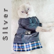 Baju Raya Kucing Warna Silver