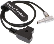 Alvin‘s Cables Teradek Power Cable D-tap to 2 Pin Cable Right Angle 2 Pin Male Braided Flexible Cabl