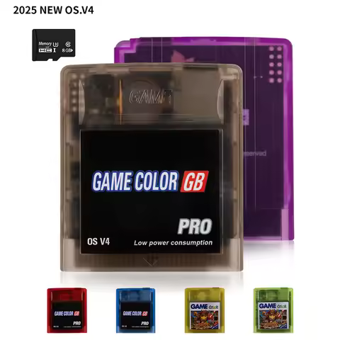 EDGB Pro Game Cartridge 2025 OS.V4 8GB TF Card with 2000+ Classic Games for Gameboy Color/GB/GBC Con
