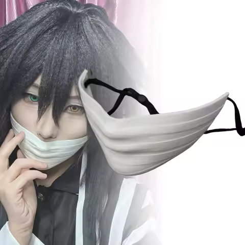Anime Iguro Obanai Cosplay Mask Adult Unisex Isaac Foster DIY Half Face Bandage Mask Halloween Costu