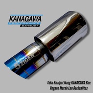 5ZIGEN Racing Muffler Tengos Blue Round Bass Worm Full Stainless - Exhaust tip Exhaust tip Muffler t