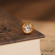 Gold Bubble All-Match Diamond au750 Small Size 18k IYJT