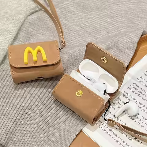 cartoon For airpods 4th case airpods pro2 /airpod 3 Luxury Earphone bag airpods 2/airpod3 PU leather