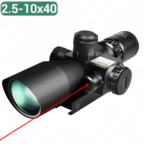 2.5-10X40 Rifle Scope Hunting Riflescope Red Green Illuminated Sight Scope Hunting Optics Air Gun Sc