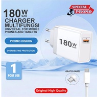 GAN 180W Charger Fast Charging 1 Port USB (A80) WHITE High Quality RG
