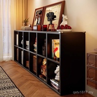 Bookshelf Storage Lock Simple Lattice Cabinet Solid Wood Display Cabinet Combination Low Bookcase Sh