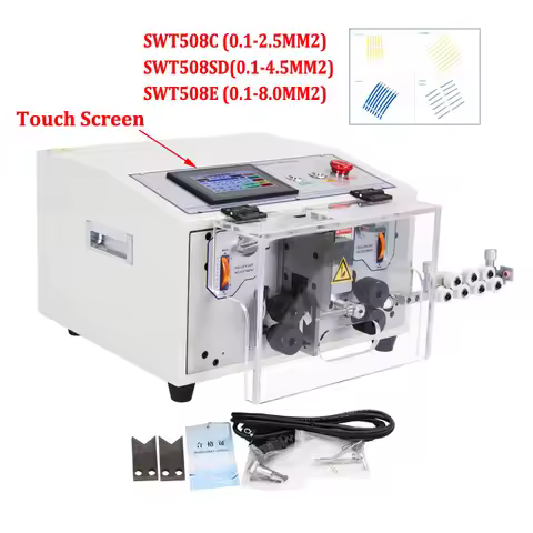 0.1-8.0mm2 Computer Automatic Adjustable Wire Stripping Peeling Cutting Machine SWT508SD SWT508E SWT