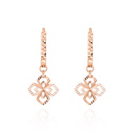 SK Jewellery Brilliant Bloom 14K Rose Gold Huggie Hoop Earrings