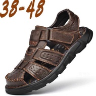 New Men's Sandals 2024 Summer Cowhide Beach Summer Sports 9972