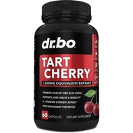 Tart Cherry Extract Capsules Supplement - Purge Uric Acid Flush Cleanse Antioxidant Pills for Rest S