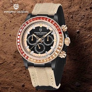 PAGANI DESIGN Original 40MM Rainbow Bezel Automatic Mechanical Men Watches Luxury Gold Waterproof Watch For Men PD-1732