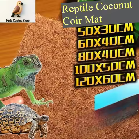 Coconut Coir Mat Reptile Substrate Liner Tortoise Bedding Carpet Lizard Bearded Dragon Gecko Snake T