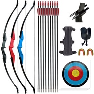 Recurve Bow Set Takedown Bow Draw Weight 30lbs 35lbs 40lbs for Beginner Teenagers Right Left Hand 57
