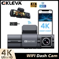 Ekleva 3 Kênh Wifi Dash Cam 4K 1440P + 1080P Cho DVR cho Xe Hơi Đầu ghi video Với quan sát ban đêm I