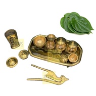 Tepak Bekas Sireh Tembaga Set / Kacip Tembaga Set / Brass Kacip Set