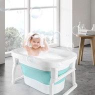 Three-in-One Foldable Baby Bathtub Suitable for 0 to 8 Years Old Bathtub with Drainage Plug 50kg Bea