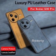 For Redmi K80 Pro 5G Frosted PU Leather Cover Case For Redmi K80 Pro K 80 K80Pro K70 Ultra Pro Red M