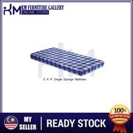 KM Furniture Gallery 3X4" +- Single Sponge Mattress/ Tilam Bujang (Random Colour)