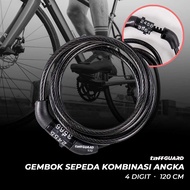 Gembok Sepeda Motor Kombinasi Angka 4 Digit Anti Maling