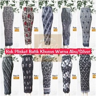viral (BunGO) Rok Plisket Batik Bawahan Kebaya Warna Abu/Silver