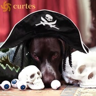 CURTES Pet Pirate Hat, Adjustable Breathable Cat Wizard Hat, Funny Soft Pet Witch Hat Cat Spider Hat