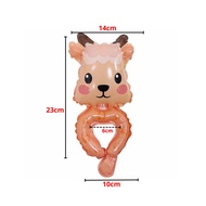 Balon Gelang Karakter Hewan Balon Foil Kartun Animal Balon Ulang Tahun Gelang Anak Anak Murah Import