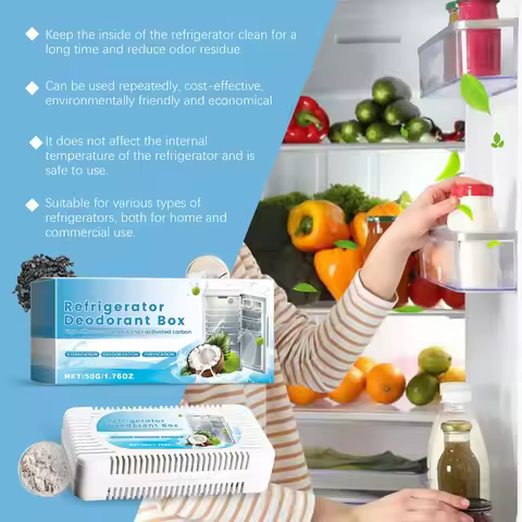 3pcs Activated Bamboo Charcoal Air Purify Refrigerator Deodorant Fridge Deodorizer Freezer Closet De